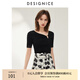 迪賽尼斯（DESIGNICE）2024年夏季新款氣質通勤風薄款短袖毛針織衫女 黑色 S