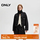 ONLY秋季復古帥氣毛絨拼接領(lǐng)口保暖牛仔外套女|124354012 J09 深牛仔灰色 常規 L (170) 88A