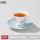 景德鎮陶瓷家用咖啡杯碟套裝中國色辦公室喝水杯下午茶具紅茶杯高檔禮物 玉蘭香紅茶單杯碟-朵花款