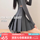 蘿美醬百褶裙女夏季短裙jk制服小裙子學(xué)院風(fēng)高腰春秋a字半身裙小個子 深灰色常規(guī)款（抗皺西裝面料） M 【建議95-105斤】