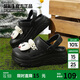 Semir女鞋洞洞鞋女夏季休閑一腳蹬沙灘拖鞋涼鞋女SSM252009 黑色 37-38