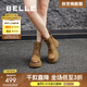 百麗（Belle）百搭馬丁靴女商場(chǎng)同款真皮戶(hù)外徒步短靴B8P1DDD4 棕色 37 (235mm)