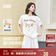 森馬（Semir）短袖t恤女中長(zhǎng)款萌寵花上衣25夏透氣吸濕寬松套頭衫109325100005