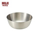 無(wú)印良品（MUJI）  不銹鋼 盆 餐具 家用揉面盆洗菜發(fā)面盆  和面盆 料理盆 銀色 L 直徑22*高9.1cm