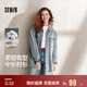 森馬（Semir）森柔牛仔|牛仔襯衫女中長款秋oversize長袖襯衣街頭103524105003