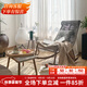 紫葉（ziye）搖搖椅大人家用陽(yáng)臺休閑椅客廳休閑藤編懶人椅戶(hù)外搖椅老人躺椅 搖椅-星空灰-配坐墊+茶幾+腳踏