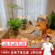 紫葉 搖椅躺椅大人陽(yáng)臺家用休閑藤椅戶(hù)外輕奢搖椅藤編休閑懶人搖搖椅 搖椅【含坐墊頭枕抱枕】+腳凳
