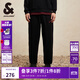 杰克·瓊斯（JACK&JONES）25年CNY聯(lián)名蛇年新年款潮流休閑褲長(cháng)褲子寬松束腳衛褲男紅色男褲 E40黑色 L 180