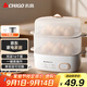 志高（CHIGO）煮蛋器蒸蛋器 電蒸鍋雙層多功能早餐煮蛋機(jī) 防干燒蒸蛋神器 可煮16個蛋【配蒸碗+量杯】JPZDQ906