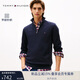 Tommy Hilfiger【半拉鏈立領(lǐng)】25新款秋冬男裝純棉平紋商務(wù)休閑針織衫J9329