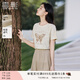 香影黃色蝴蝶刺繡t恤短袖女2025夏季新款圓領(lǐng)顯瘦設計感純棉上衣 黃色 M 160/84A/95-110斤