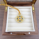 足銀9999描金琺瑯彩八寶羅盤(pán)吊墜新中式國風(fēng)如意圓形項鏈送禮物 八寶羅盤(pán)銀吊墜+掛繩  證書(shū)+禮盒 約12.5克
