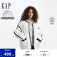 Gap女裝撞色設(shè)計(jì)波浪絎線羽絨服簡(jiǎn)約輕薄外套654995 白色 L (170/88A) 亞洲尺碼