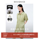 迪賽尼斯（DESIGNICE）夏季新款時(shí)尚寬松簡(jiǎn)約文藝氣質(zhì)減齡抽繩襯衫連衣裙 卡其 L