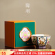 陶羽琺瑯彩主人杯單杯家用茶杯茶盞復古高端茶具個(gè)人專(zhuān)用品茗杯禮盒裝 六方聚財杯（禮盒裝）
