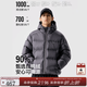 熊貓·本2025冬季連帽羽絨服男保暖90%白鴨絨200G純色雙開(kāi)拉鏈LOGO面包服 金屬灰「連帽·加強版」90絨子·可溯源·新國標 L