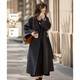 尚靜毛呢大衣女25年冬新女裝赫本風(fēng)氣質(zhì)翻領(lǐng)羊毛大衣長(cháng)款雙面呢外套女
