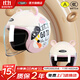 野馬（YEMA）頭盔冬季保暖電動(dòng)電瓶車(chē)國標可愛(ài)半盔男女士成人騎行電瓶車(chē)安全帽 卡其白花衣-透明鏡+防霧貼