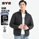 雅鹿立領(lǐng)羽絨服男時(shí)尚輕薄秋冬保暖爸爸裝中青年休閑百搭鴨絨短外套新 黑色 XL 推薦120-140斤左右