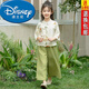 迪士尼（Disney）25新款夏季新款洋氣漢服兒童中國風(fēng)上衣裙褲夏裝薄女童新中式套裝 柿柿如意套裝 上衣+褲子 130 建議身高120-130