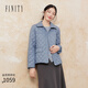 菲妮迪（FINITY）冬季新款外套女簡約短款箱型鵝絨保暖羽絨服 藍色 L