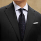 織錦樓2025新款男士領(lǐng)帶桑蠶絲商務(wù)正裝男士領(lǐng)帶感復(fù)古西裝配飾禮盒裝 藏青底小方格SKM2031