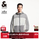 杰克·瓊斯（JACK&JONES）25年男裝防曬衣服男士撞色拼接網(wǎng)眼透氣涼爽寬松連帽秋季薄款外套 A07米白色常規 M 175