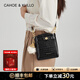 CAHOE KULLO包包女包輕奢侈2025年新款鱷魚(yú)紋小水桶包斜挎包新月包單肩包品牌 黑色-ck女包情人節生日禮物送女友送老婆 夏季實(shí)用走心高級感送閨蜜