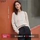 LILY秋裝新款女裝綿羊毛軟糯氛圍感氣質(zhì)寬松休閑針織衫毛衣女 604米白 M