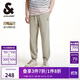 杰克·瓊斯（JACK&JONES） 春季潮時(shí)尚百搭法斗犬膠印圖案字母刺繡寬松束腳褲男裝22511D020