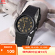 卡西歐（CASIO）小黑表男女表中性學(xué)生公務(wù)員考試中高考可用石英表MQ-24-1B2