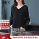 絲柏舍2025秋裝新款女裝時(shí)尚溫柔風(fēng)簡(jiǎn)約顯瘦純色V領(lǐng)針織衫
