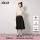 DZZIT【爆款補單】明星同款地素半身裙春秋新款法式復古宮廷女傘裙 黑色 S