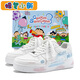 蠟筆小新聯(lián)名鞋子男新款學(xué)生情侶空軍板鞋潑墨低幫休閑鞋女 白粉 43