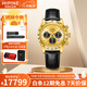 西普尼金表（HIPINE）手表男大表盤(pán)金表男新款自動(dòng)機(jī)械表純金999計(jì)時(shí)功能男士生日禮物 【足金圈】金重10g+