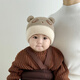 嬰兒帽子秋冬季毛線(xiàn)帽護耳保暖可愛(ài)寶寶針織帽男童女童套頭帽新款 卡其色 參考6個(gè)月-3歲/帽圍40-49cm