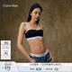 Calvin Klein內(nèi)衣【七夕禮物摩登引力帶】女士可卸肩帶ck無(wú)鋼圈抹胸文胸QF7628 UB1-太空黑 M