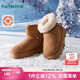 熱風(fēng)（Hotwind）靴子冬季女士加厚雪地靴長(zhǎng)毛絨保暖棉鞋厚底短靴女 02棕色 34