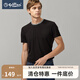 金利來(lái)奧特萊斯男裝夏季棉質(zhì)混紡透氣時(shí)尚英倫風(fēng)繡花Logo拼色圓領(lǐng)男士短袖T恤 黑色-99 L