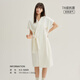三利浴袍女吸水速干可穿浴巾加厚浴裙睡袍式浴衣2025新款四季通用 元氣puppy-米白【短袖款】