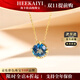 ?？ㄒ?8金k項(xiàng)鏈女倫敦藍(lán)托帕石吊墜奢侈首飾七夕情人節(jié)生日禮物 18金k倫敦藍(lán)托帕石項(xiàng)鏈