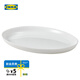 宜家（IKEA）OFTAST奧夫塔耐熱餐盤(pán)菜盤(pán)碗碟西餐盤(pán)骨碟家用套裝餐具 白色碟28x22cm