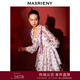 MAXRIENY【紫玫瑰印花裙】商場同款甜美少女感蓬蓬連衣裙 紫花 S 01