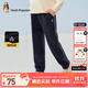 暇步士（Hush Puppies）童裝男女童褲子秋新兒童褲子柔軟舒適雙刷雙搖粒絨時(shí)尚休閑長(cháng)褲 藏藍女 160 cm（偏大半碼）