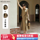 Olrain歐芮兒法式無(wú)袖套裝兩件套女夏2025新款氣質(zhì)松弛感穿搭裙裝一整套 奶茶棕 M