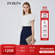 PORTS寶姿女裝春夏新品時尚Two-in-one疊片裝飾連衣裙LM8D198KWB008 丈青 M (6)