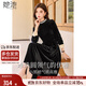 她池赫本風連衣裙2025秋裝新款女裝氣質(zhì)優(yōu)雅修身絲絨小黑裙