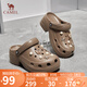 駱駝（CAMEL）洞洞鞋女時(shí)尚DIY鞋花休閑涼鞋顯高涼拖鞋 L25M071023 卡其 38-39