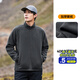 拓路者（Pioneer Camp）戶外抓絨衣男士立領冬季加絨加厚內(nèi)膽搖粒絨外套中老年春裝大碼 碳灰 XL