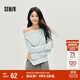 森馬（Semir）長(zhǎng)袖T恤女短款不規(guī)則設(shè)計(jì)感修身顯瘦2025秋蕩領(lǐng)薄款107625101097